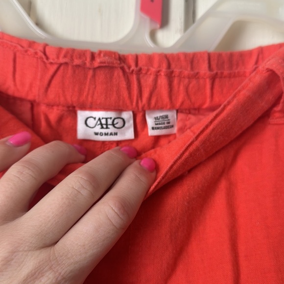 Cato Orange Linen Short size 14/16w - Picture 3 of 3